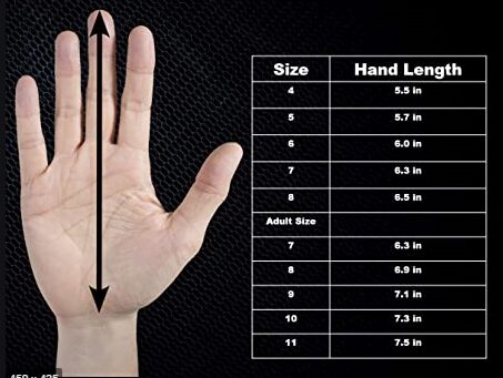 Hockey Goalie Glove Size Chart